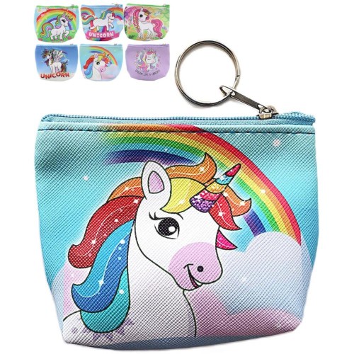 Peněženka dětská jednorožec 10,5x9cm na zip holčičí 8 druhů