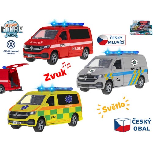Auto Volkswagen záchranné složky zpětný chod na baterie Světlo Zvuk 3 druhy kov