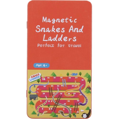 HRA Hadi a žebříky magnetické cestovní plechová krabička *SPOLEČENSKÉ HRY*