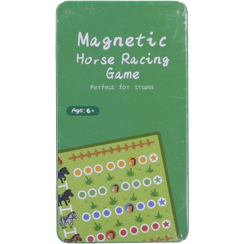 HRA Koňské dostihy magnetické cestovní plechová krabička *SPOLEČENSKÉ HRY*