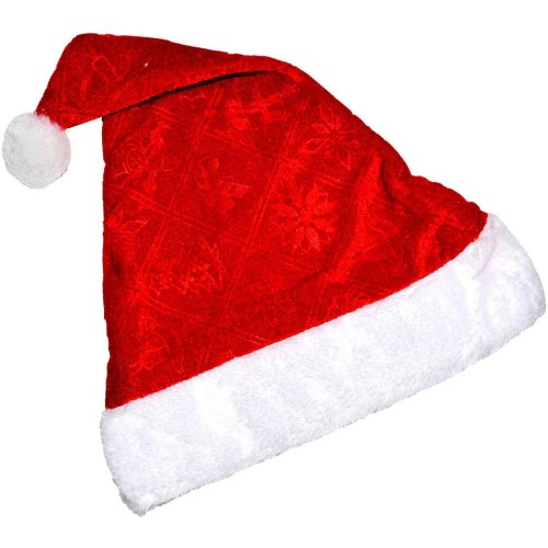 KARNEVAL Čepice vánoční s bambulí Santa *KARNEVALOVÝ DOPLNĚK*