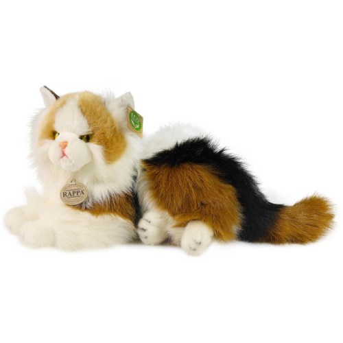 PLYŠ Kočka trojbarevná 30cm ležící Eco-Friendly *PLYŠOVÉ HRAČKY*