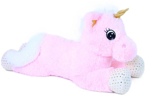 PLYŠ Koník jednorožec Niko 70cm růžový ležící *PLYŠOVÉ HRAČKY*