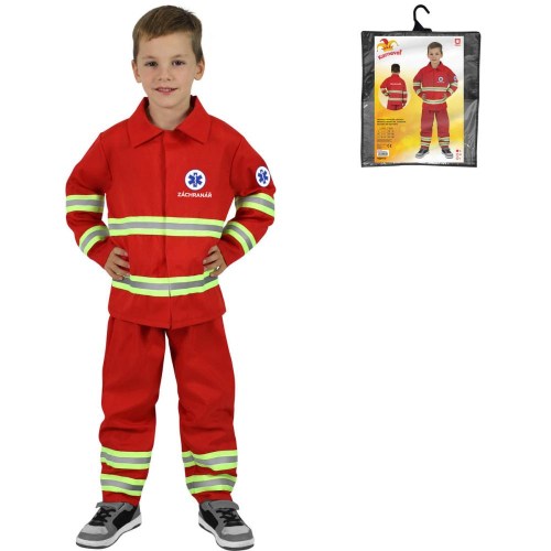KARNEVAL Šaty záchranář český potisk vel. S (105-116cm) 4-6 let *KOSTÝM*