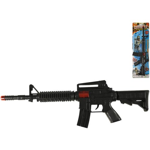Samopal 45cm dětská zbraň s mechanickým zvukem jiskřící