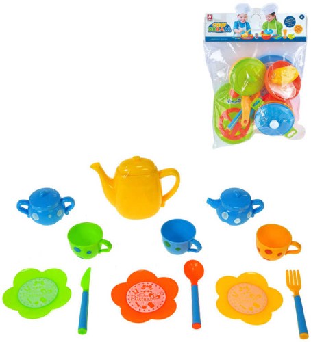 Kuchyňské náčiní dětské barevné nádobíčko 2 druhy plast v sáčku