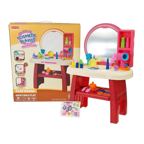 Stolek toaletní s kosmetikou se zrcadlem