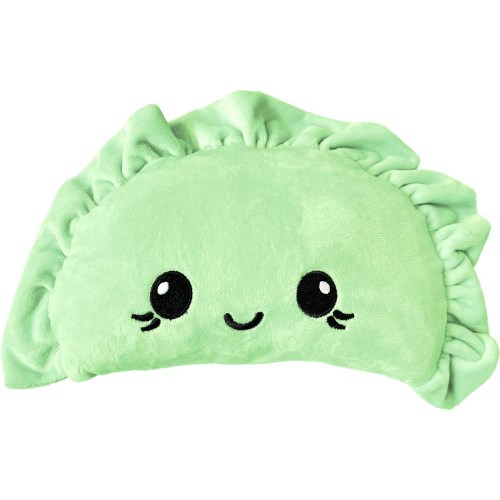 PLYŠ Polštářek knedlíček 60cm zelený s obličejem *PLYŠOVÉ HRAČKY*