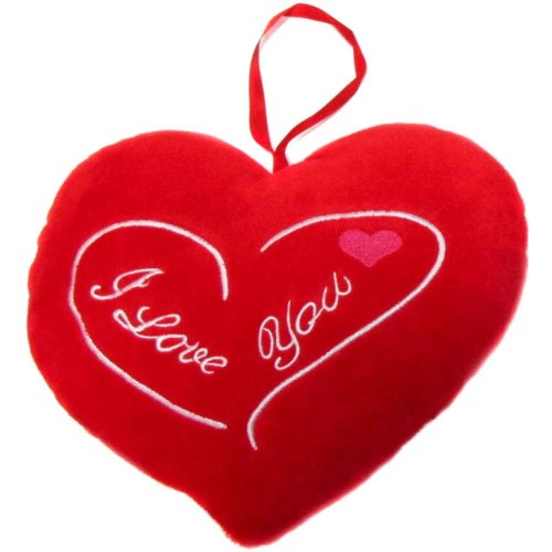 PLYŠ Srdce 20cm s nápisem I love you / Kiss me 2 druhy *PLYŠOVÉ HRAČKY*