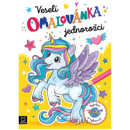Omalovánka Veselí jednorožci Vytrhni a vybarvi