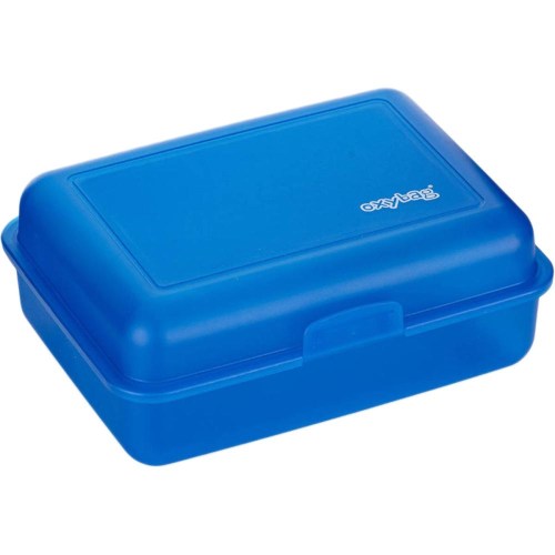 Svačinový lunch box dětský 18x13cm krabička na svačinu modrá matná