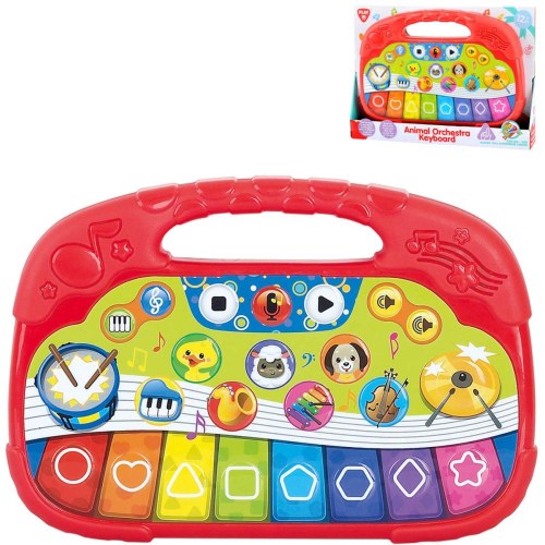 Pianko baby zvířátka dětské klávesy elektronický klavír na baterie Zvuk