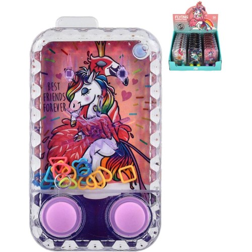 Hra vodní hlavolam jednorožec navlékání kroužků na hroty 3 druhy