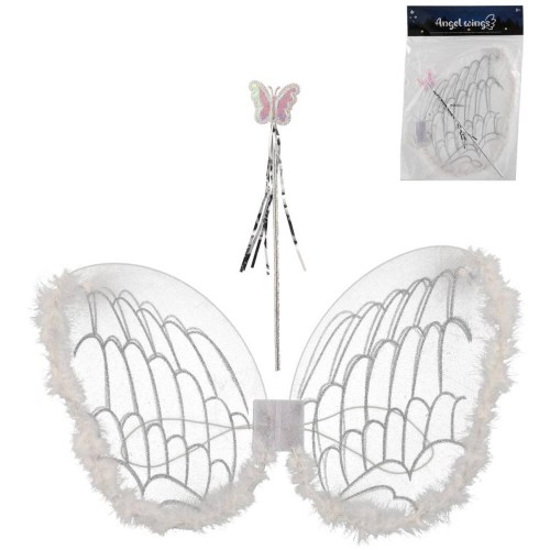 KARNEVAL Křídla andělská set s hůlkou *KARNEVALOVÝ DOPLNĚK*