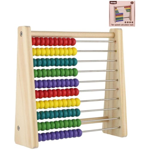 DŘEVO Počítadlo kuličkové 100 kuliček *DŘEVENÉ HRAČKY*