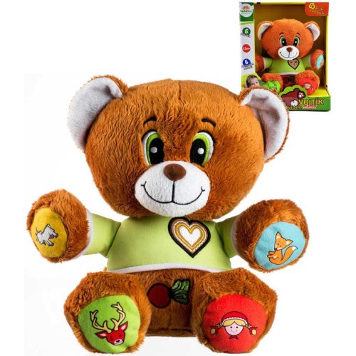 PLYŠ Medvěd Vojtík 30cm vypráví pohádky v češtině Zvuk *PLYŠOVÉ HRAČKY*