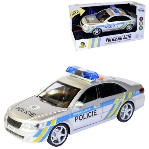 Auto osobní česká policie 24cm s hlasem posádky na baterie CZ Světlo Zvuk