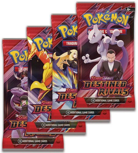 Hra Pokémon TCG SV10 Destined Rivals booster set 10 karet v sáčku