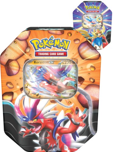 Hra Pokémon TCG Slashing Legends Tin set 4x booster v kovovém boxu 2 druhy