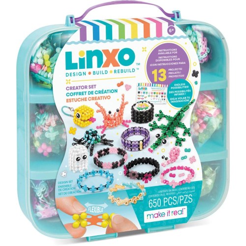 MAKE IT REAL LinXo Velká kreativní sada 650ks v úložném boxu