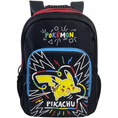 Batoh dětský školní velký Pokémon Pikachu černý na záda