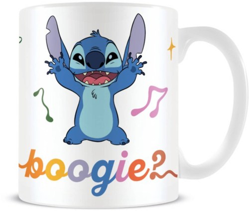 Keramický dětský hrnek bílý s potiskem Lilo a Stitch Boogie? 315ml