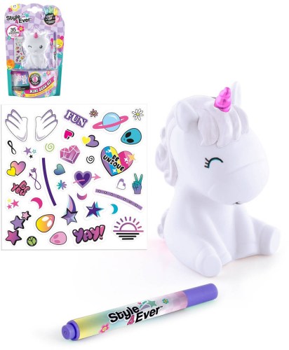 Style4Ever Figurka Mini Deco set se samolepkami na baterie Světlo 12 druhů