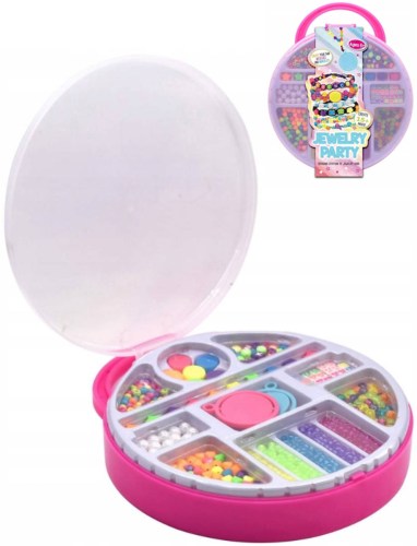 Korálky navlékací kreativní sada výroba náramků dětská bižuterie v kufříku