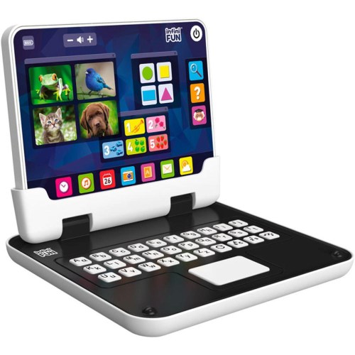 Baby Můj první tablet naučný 2v1 notebook na baterie pro miminko Světlo Zvuk