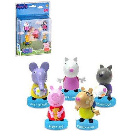 ADC Razítko figurka 6-8cm prasátko Peppa Pig set 5ks 3 druhy blister