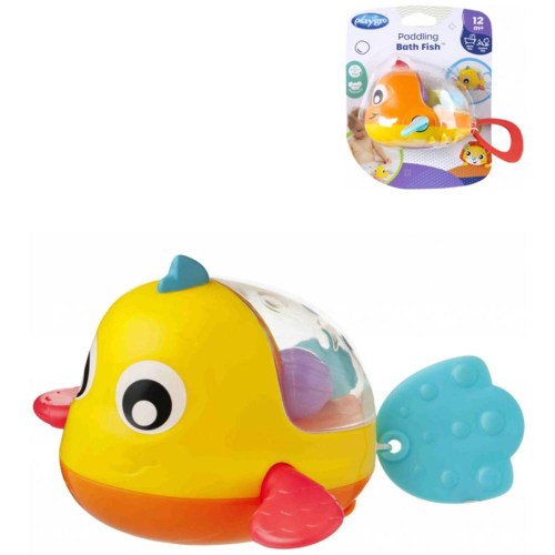 PLAYGRO Baby rybička natahovací plavající do vody pro miminko 2 barvy