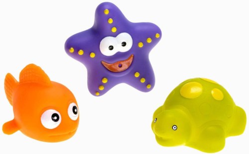 PROFIBABY Zvířátka baby gumová do vany set 3ks stříkací 2 druhy