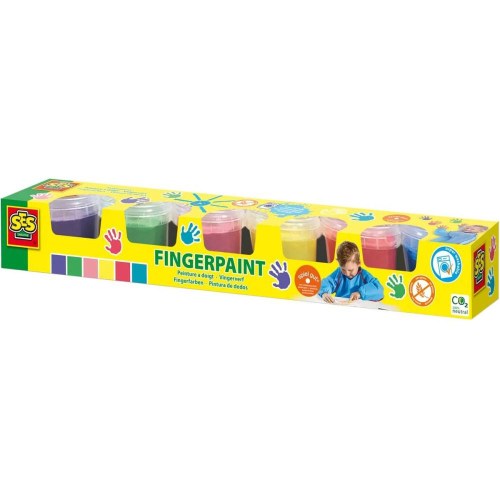 SES CREATIVE Barvy baby prstové 6x 110ml kreativní set v krabici