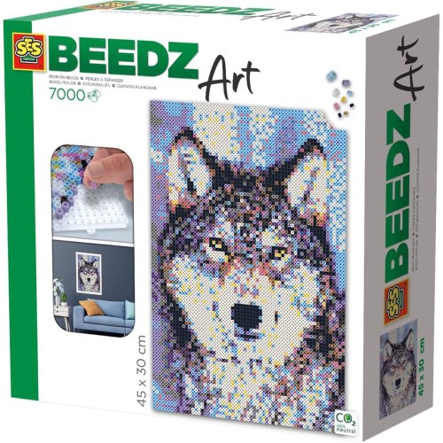 SES CREATIVE Beedz zažehlovací 3D korálky Art vlk 7000ks