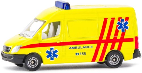 SIKU Auto ambulance dodávka žlutá CZ model kov 0809