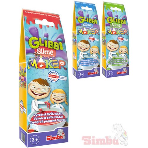 SIMBA Glibbi Slime Maker prášek 50g na výrobu slizu do vany 3 barvy v sáčku