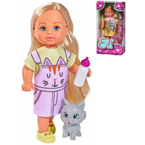 SIMBA Panenka Evička Kitty set s kočičkou a lahvičkou 2 druhy