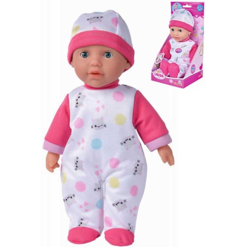 SIMBA Panenka baby Laura Cutie 30cm miminko měkké tělíčko na baterie Zvuk