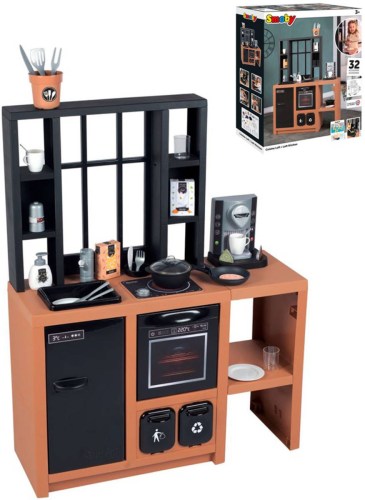 SMOBY Kuchyňka Loft moderní dětské kuchyňské studio s nádobím a doplňky