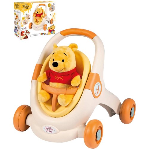 SMOBY Baby chodítko 3v1 set s plyšákem Medvídek Pú PLYŠ