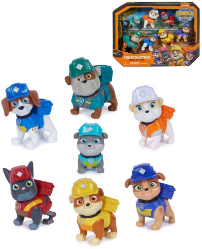 SPIN MASTER Rubble a Crew figurky Tlapková Patrola set 7ks plast