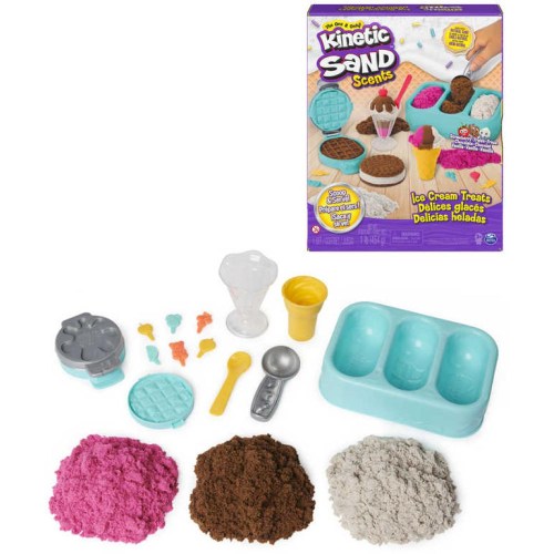 SPIN MASTER Kinetic Sand výroba zmrzlin kreativní set magický písek s nástroji