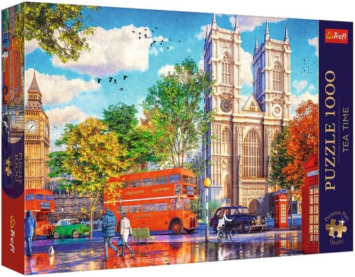 TREFL PUZZLE PREMIUM Čas na čaj Pohled na Londýn 69x48cm 1000 dílků