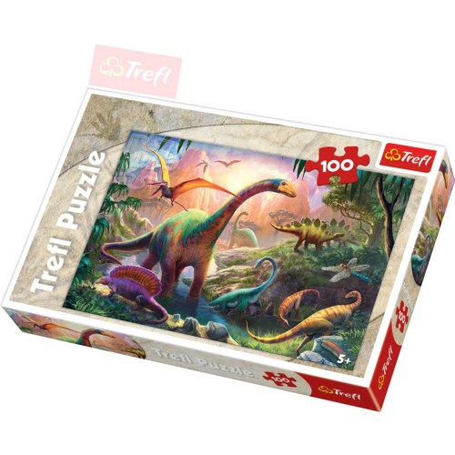 TREFL PUZZLE Svět dinosaurů 100 dílků 41x28cm skládačka 116277