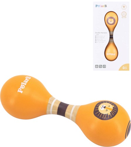 VIGA DŘEVO PolarB Rumbakoule baby dvojitá lev *DŘEVĚNÉ HRAČKY*