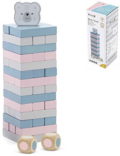 VIGA DŘEVO PolarB Hra věž balanční Jenga 54 dílků *DŘEVĚNÉ HRAČKY*
